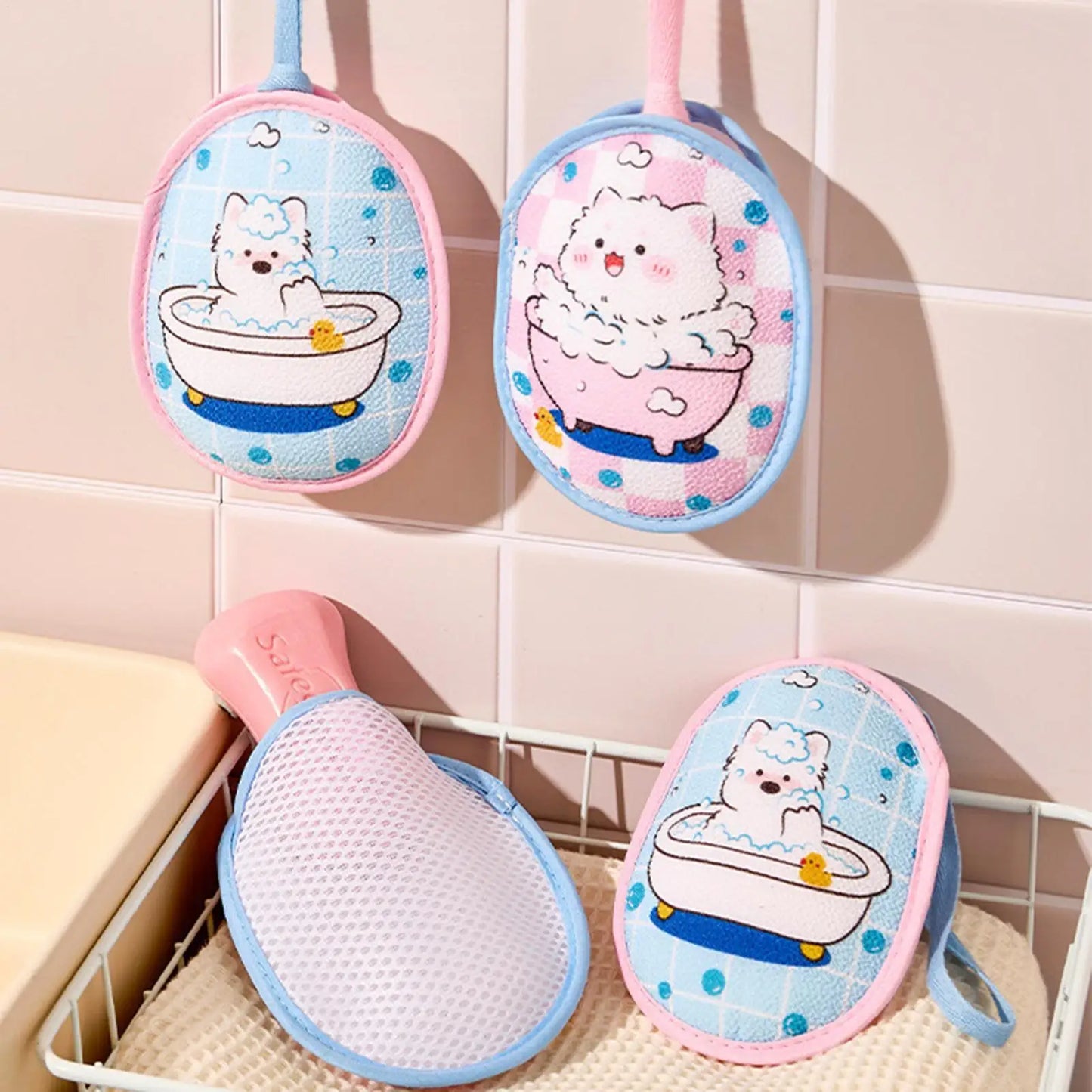 Mesh Soap Foaming Net Pouch with Lanyard | Soap Saver Bag
