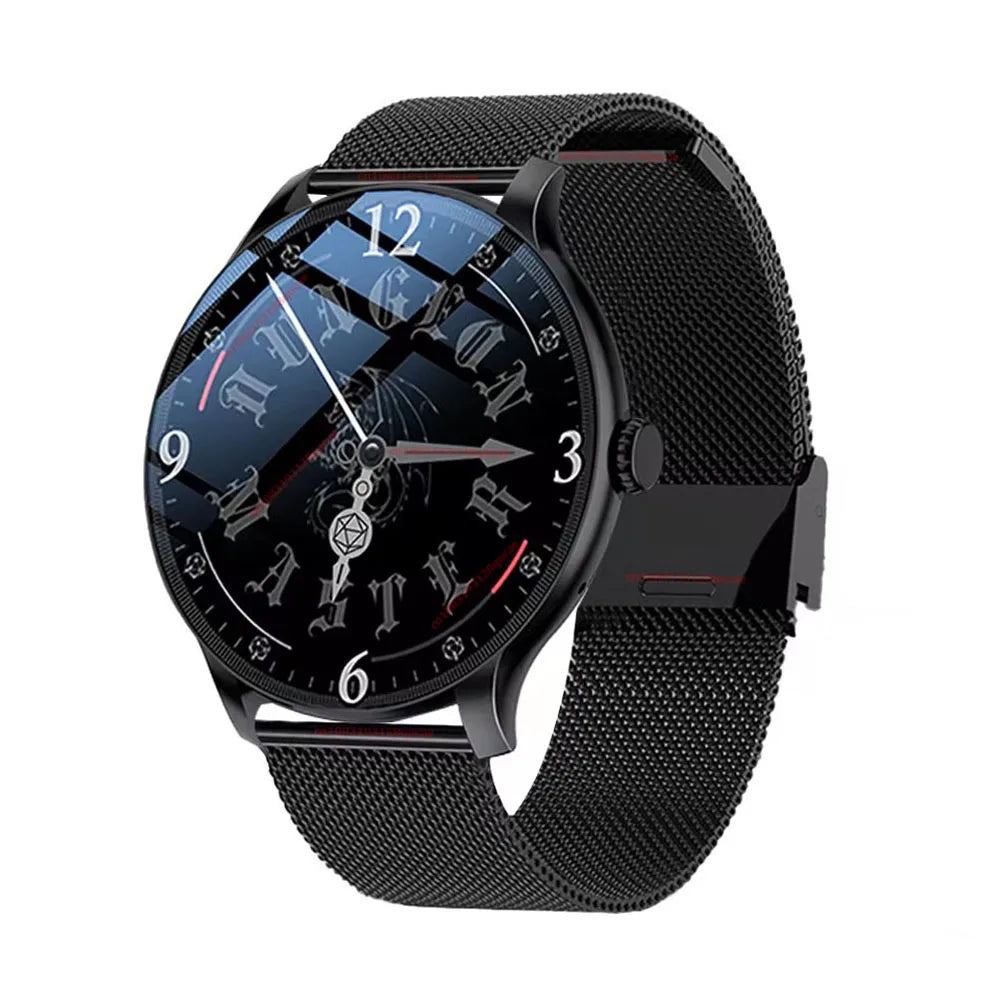 2026 New Smart Watch 1.52 Inch HD Screen Heart Rate Sleep Health Monitor Bluetooth Talk Ladies Sport Smart Watch for Android IOS Peaceful Pleasures Health and Wellness Black Milan