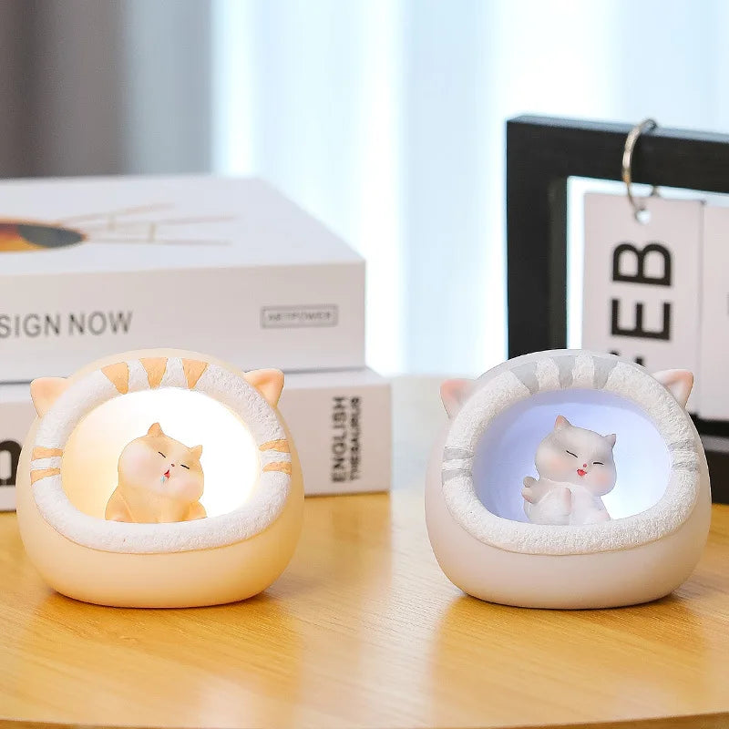 Cute Fat Cat Night Light – Kids Bedroom Atmosphere Lamp