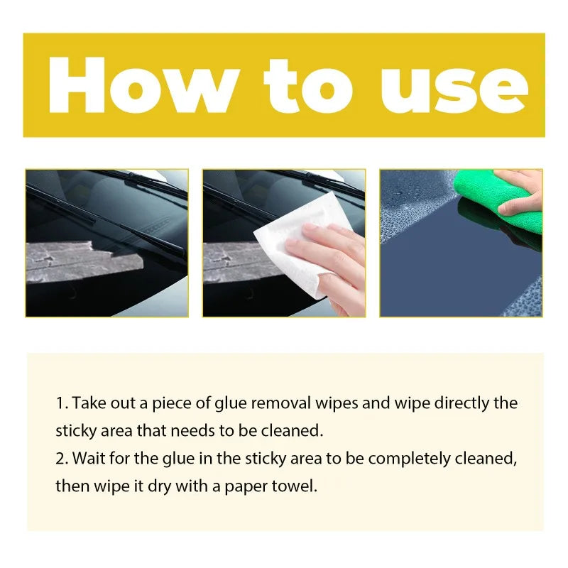 Adhesive Remover Wet Wipes | Glue, Tape & Label Cleaner