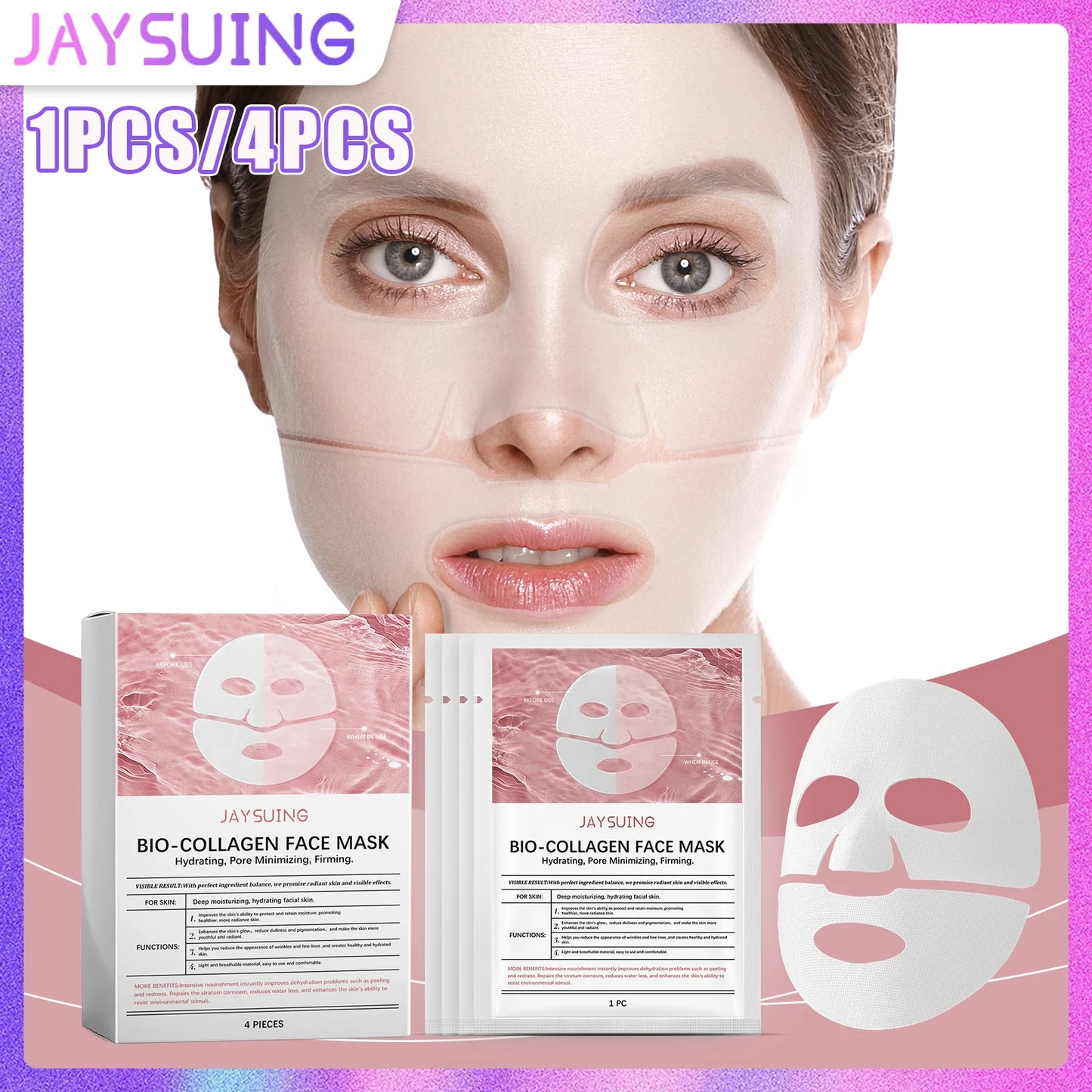 Jaysuing Collagen Sheet Mask – Deep Hydration & Firming