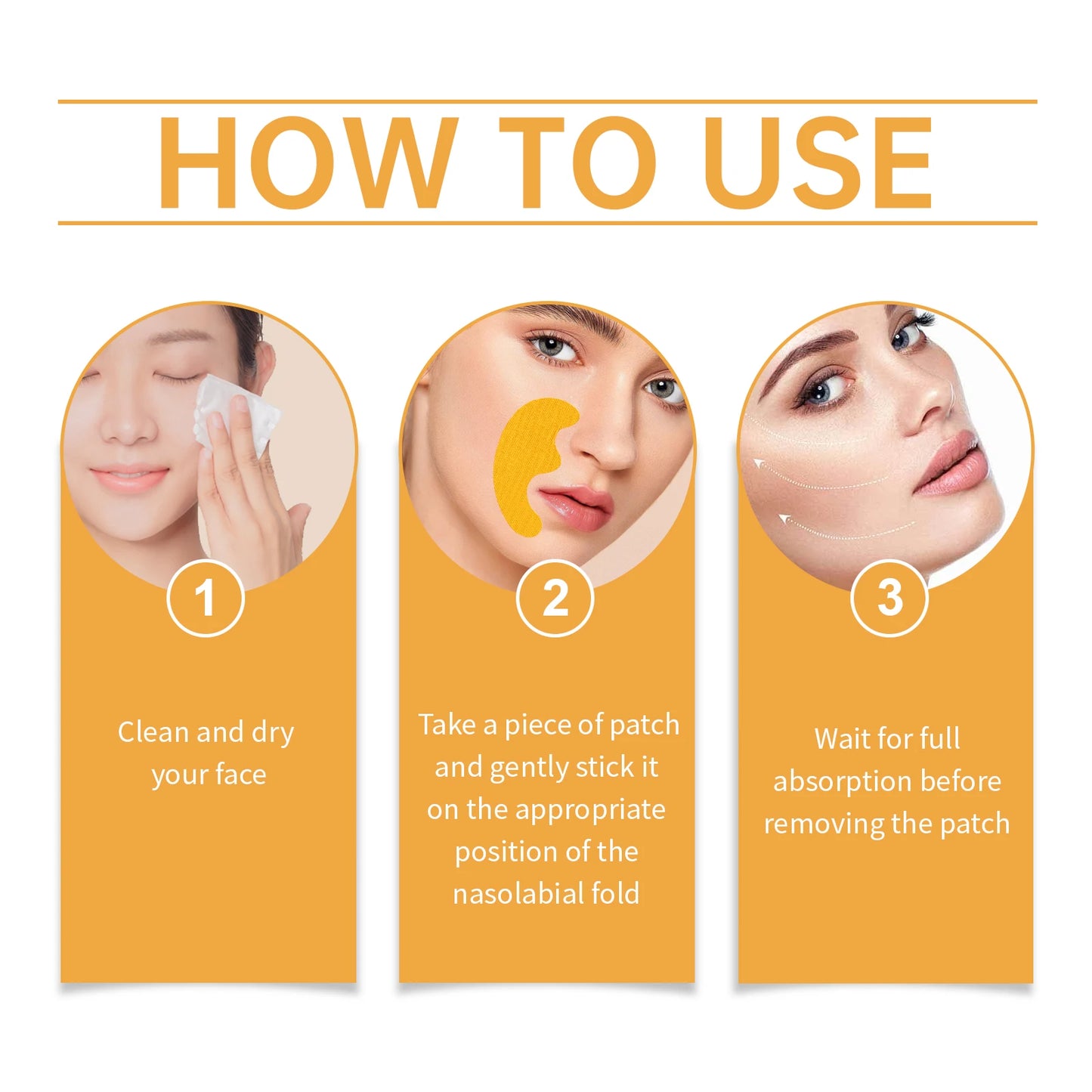 Wrinkle Removal Patch Hyaluronic Nasolabial Folds Face Lifting Sticker Firming Forehead Fine Lines Gel Anti-Aging Collagen Mask Peaceful Pleasures Health and Wellness