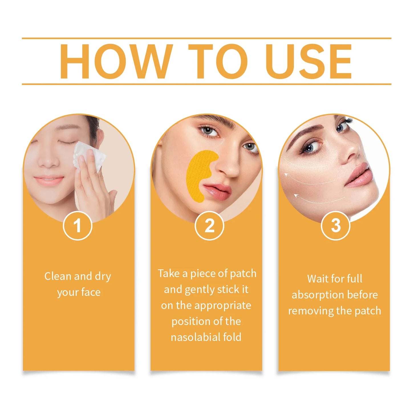 Hyaluronic Wrinkle Patches – Anti-Aging Collagen Gel Face Lift