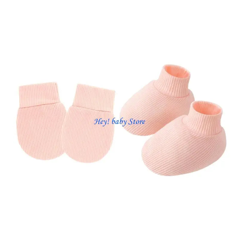 Baby Anti-Scratch Gloves & Socks Set | Newborn 0–6 Months
