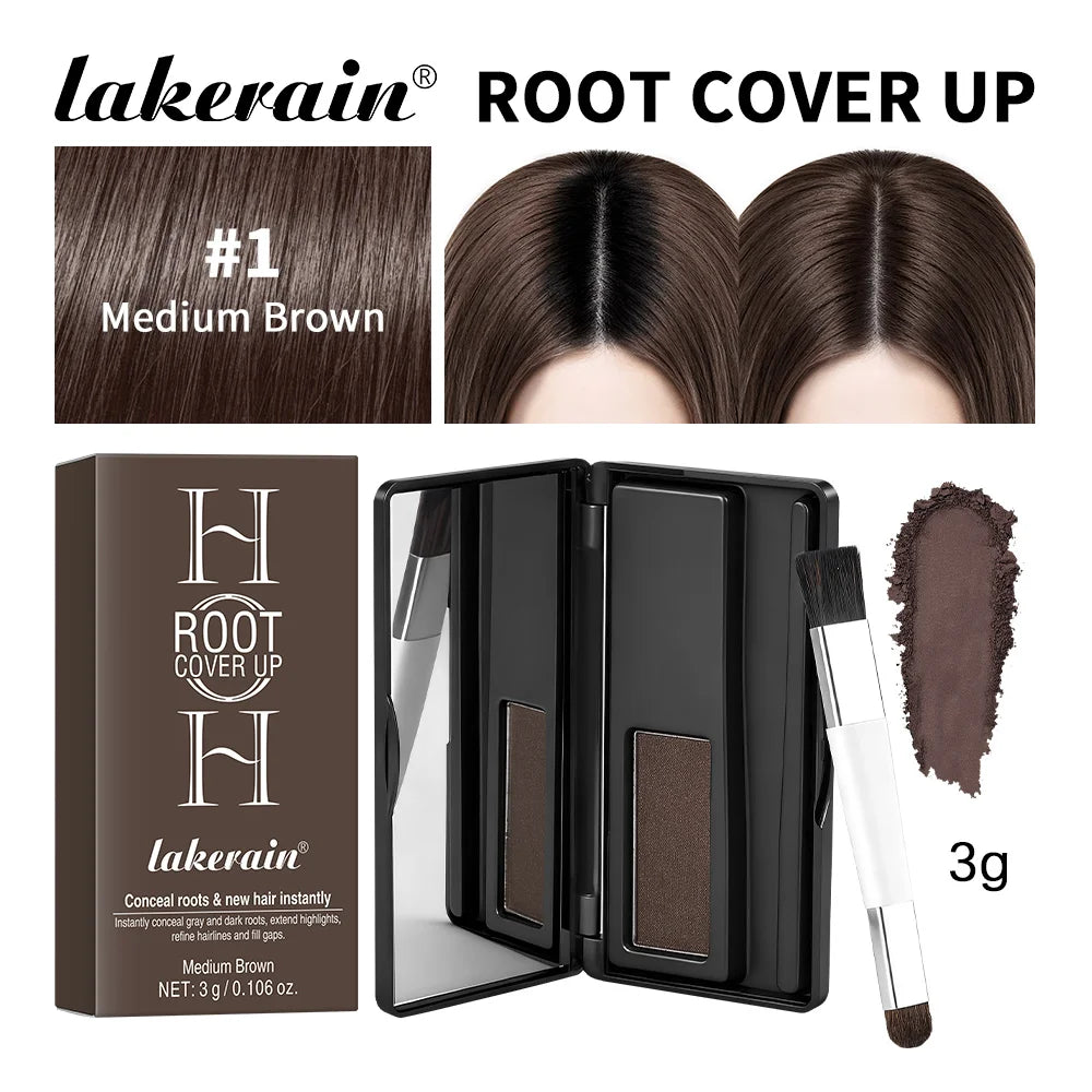 Lakerain Hair Root Covering Decoration Precise Application Hair Root Hairline Long Lasting Waterproof Natural Covers White Hairs Peaceful Pleasures Health and Wellness Medium Brown