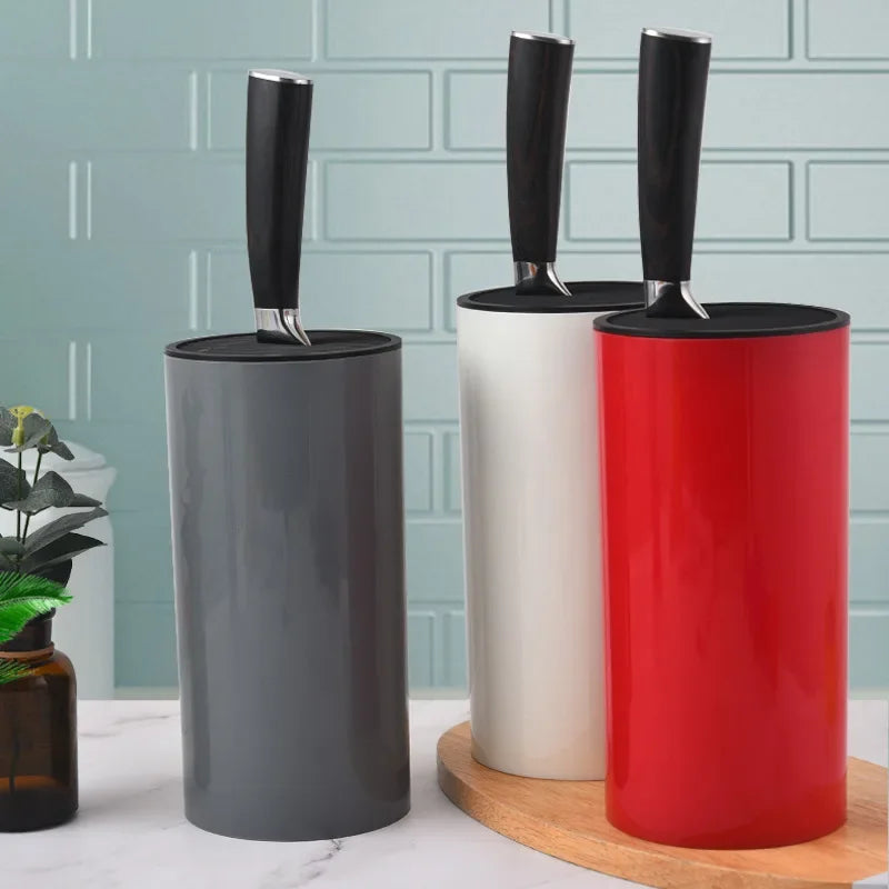Fashion Creative Plastic Knife Holder Kitchen Standing Storage Multifunctional Universal Drainage Moisture-proof Knife Holde Peaceful Pleasures Health and Wellness