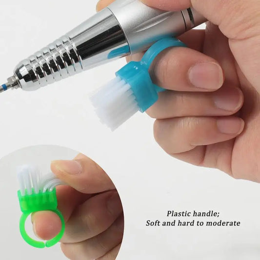 10Pcs Mini Ring Nail Dust Cleaning Brush Soft Hair DIY Nails Brushes Professional Dust Cleaning Make Up Brush Manicure Care Tool Peaceful Pleasures Health and Wellness
