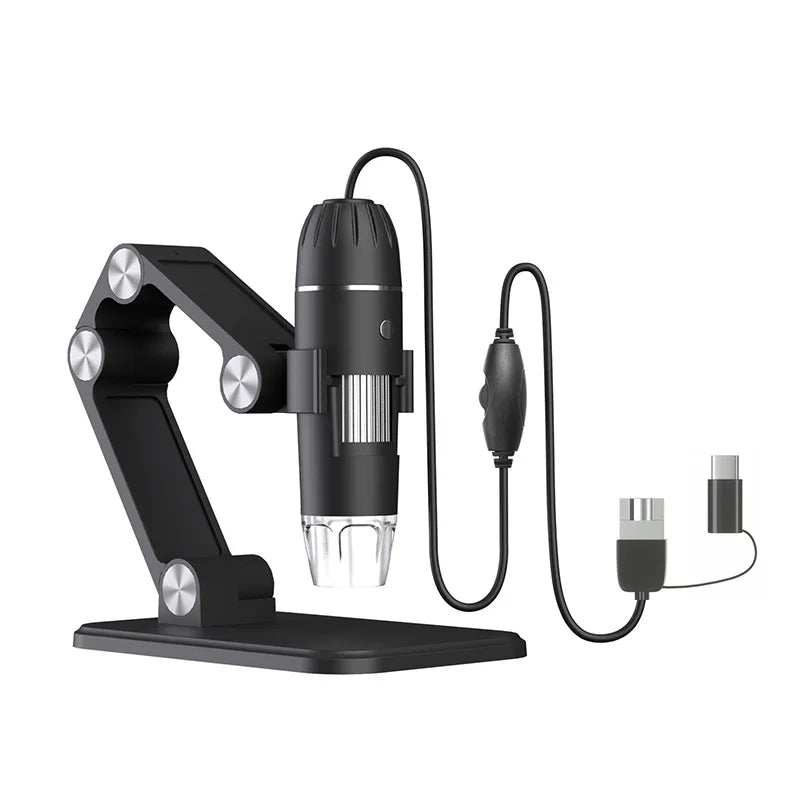 Three In One Usb Microscope with 1600X Magnification for Android Phones, Computers, and General-Purpose Digital Microscopes Peaceful Pleasures Health and Wellness