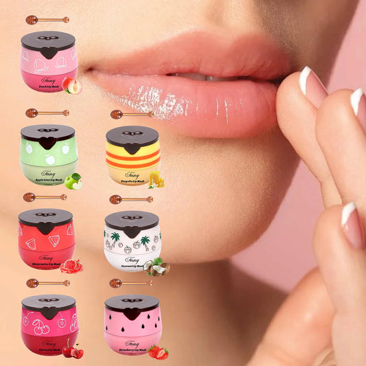 Lip Sleep Mask Night Sleep Moisturizing Lip Gloss Bleach Cream Exfoliating Fade Lip Lines Strawberry Honey Nourishing Lip Care Peaceful Pleasures Health and Wellness