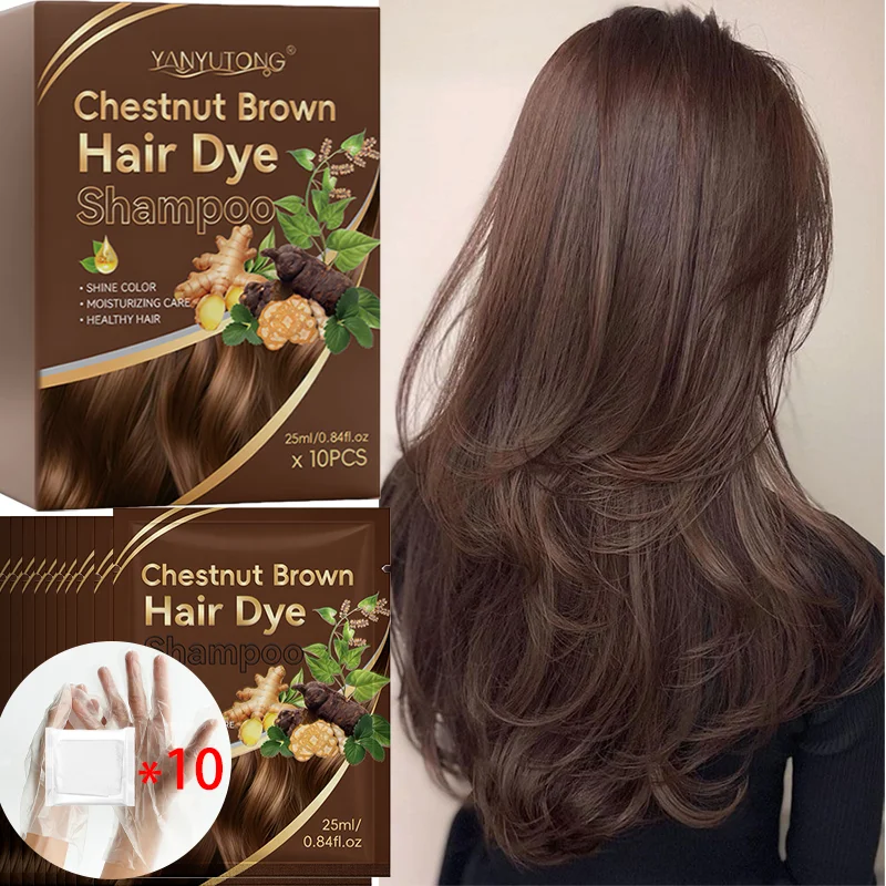 Chestnut Brown 3-in-1 Hair Color Shampoo – Ginger Formula