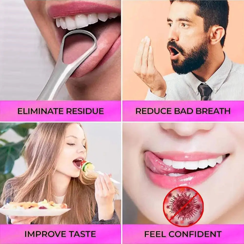 Stainless Steel Tongue Scraper – Reusable Fresh Breath Tool