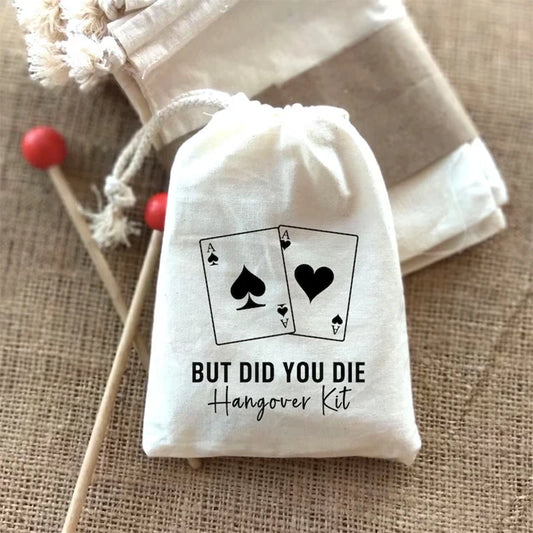 "But Did You Die" Hangover Kit Gift Bags – 5pcs Bachelorette Party Party Favor Bags Peaceful Pleasures Health and Wellness bags 13x18cm 5 pieces