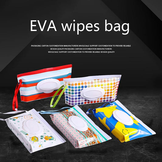 Portable Baby Wet Wipe Pouch | Reusable Refillable Holder Wipes Holder Case Peaceful Pleasures Health and Wellness