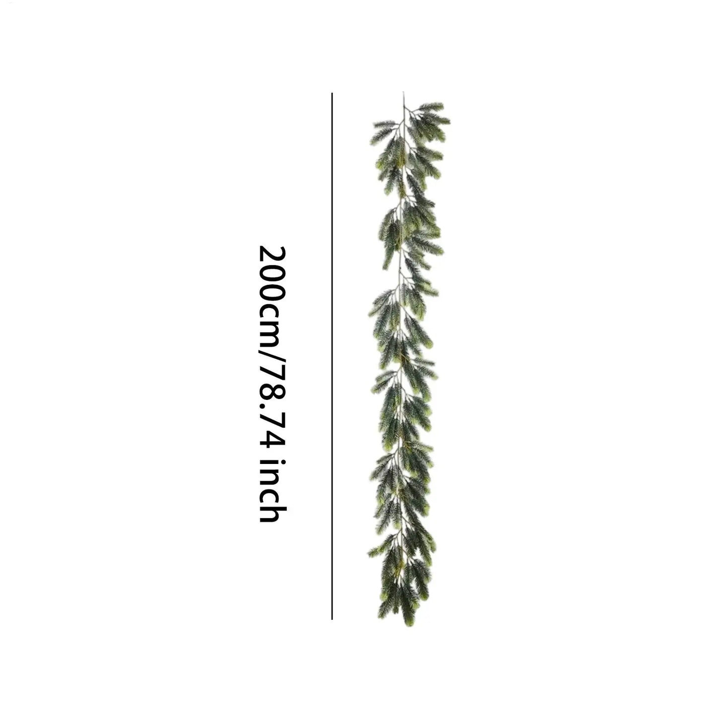 78.74" Artificial Pine Cedar Branches | Faux Christmas Stems Artificial Christmas Stems Peaceful Pleasures Health and Wellness