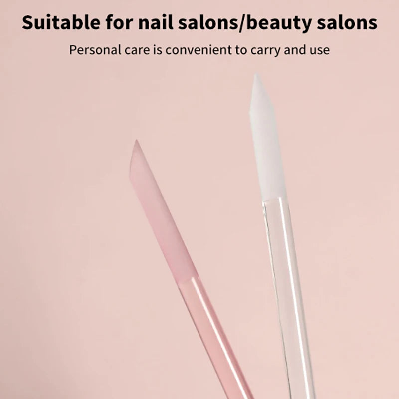 1Pcs Glass Cuticle Pusher Nail Manicure Stick Professional Precision Filing CuticleRemover PedicureForManicure Nails Accessories Peaceful Pleasures Health and Wellness