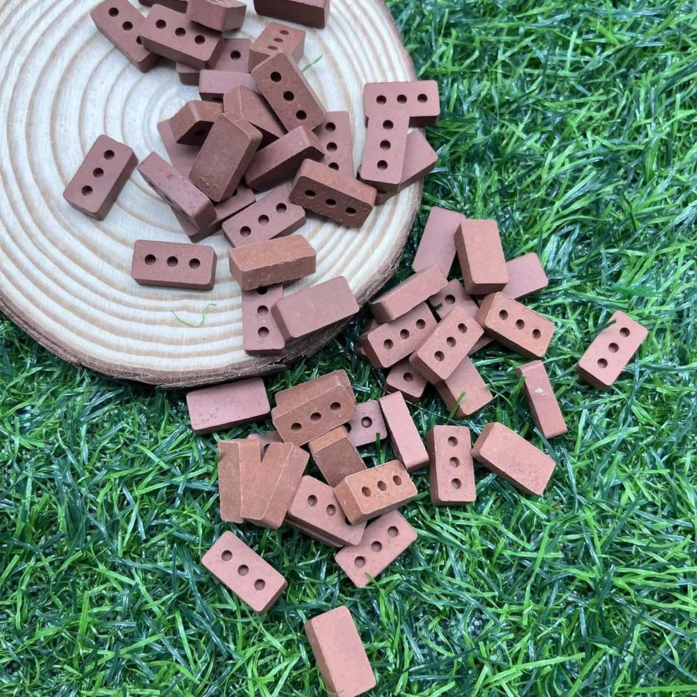 Mini Red Bricks 100/200pcs – DIY Fairy Garden Miniature Decor