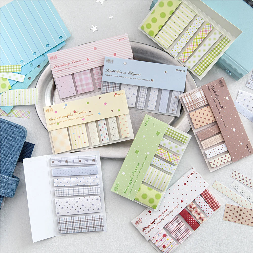Index Stickers Polka Dot Striped Elements Basic Accounting Materials