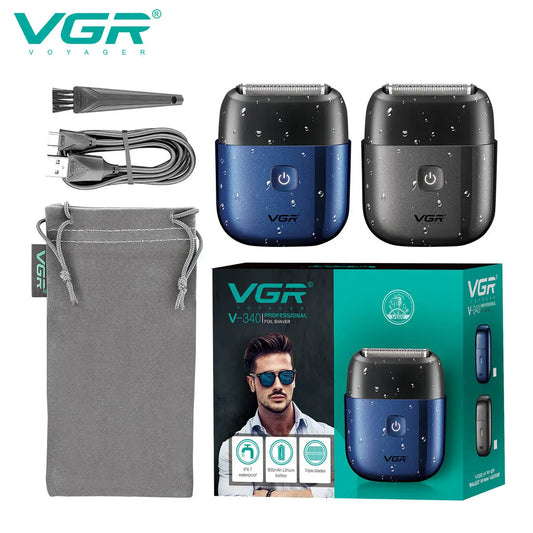 VGR 340 Shaver Professional Electric Razor Reciprocating Shaving Machine IPX7 Waterproof Beard Trimmer Mini Shaver for Men Peaceful Pleasures Health and Wellness