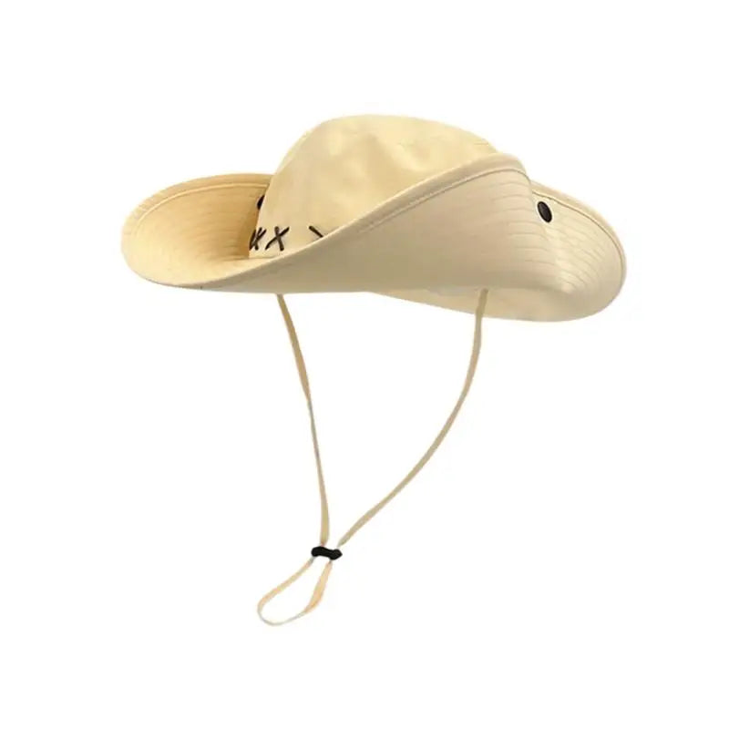 Wide Brim Western Cowboy Hat – Unisex Sun Protection Hat