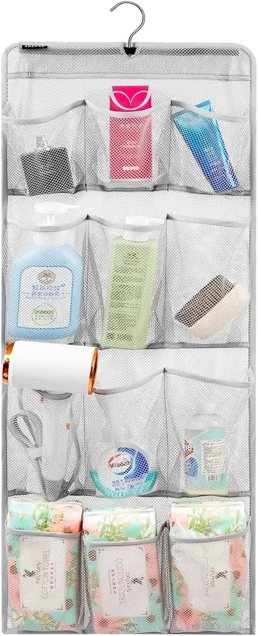Quick-Dry Mesh Shower Organizer – 12 Pockets, 360° Rotating Hanger Peaceful Pleasures Health and Wellness United States