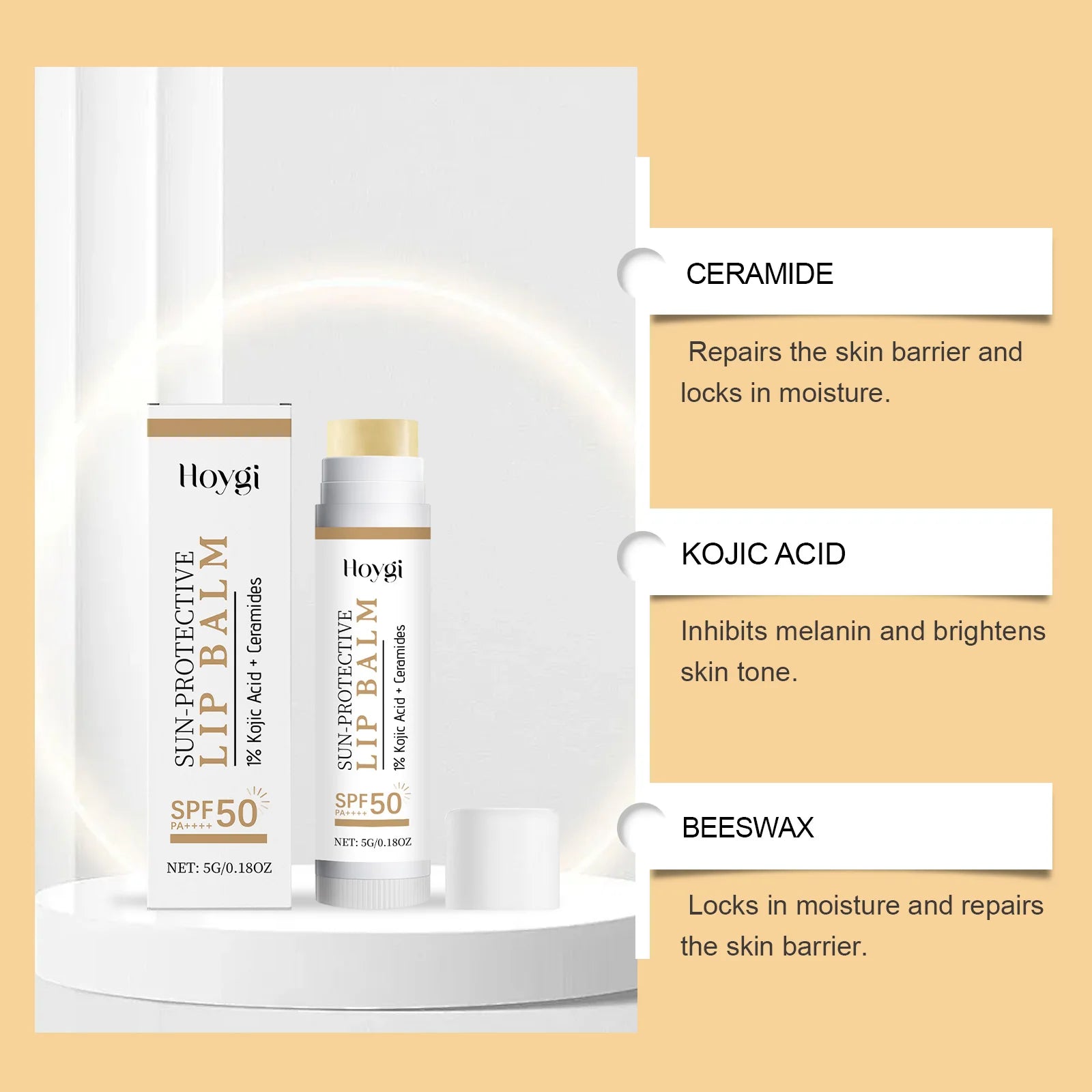 SPF 50+ Lip Balm | Kojic Acid, Ceramide & Beetroot Peaceful Pleasures Health and Wellness