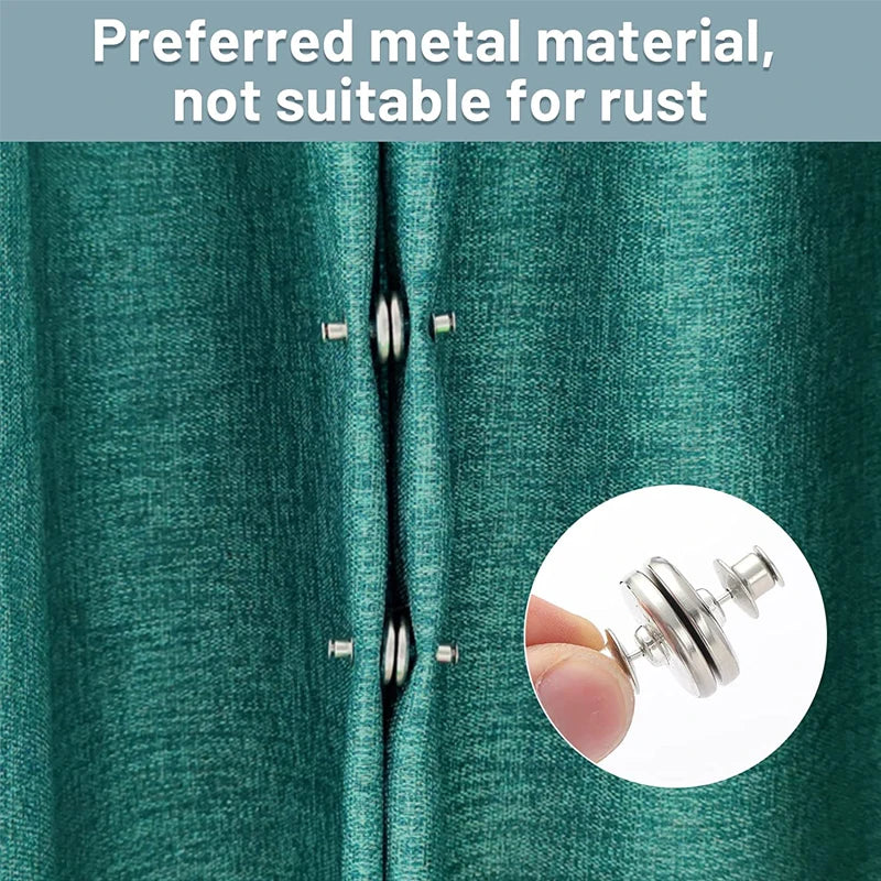 Metal Magnetic Curtain Closure Clips | Aluminum Alloy Buckle