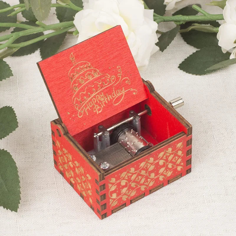 Classic 18-Note Wooden Music Box – "Happy Birthday" Gift