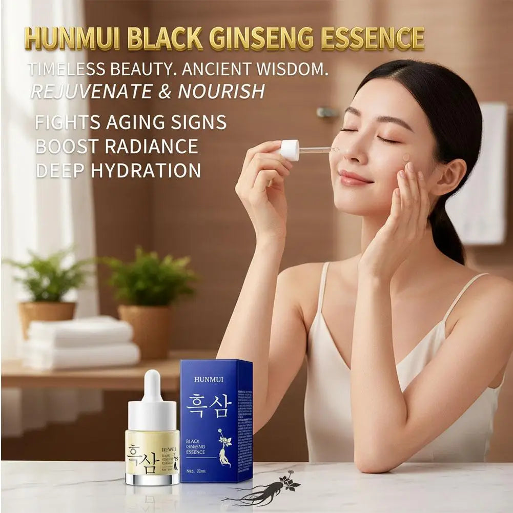 Black Ginseng Essence Natural Collagen Rejuvenation Moisturizing Facial Serum Skin Care Makeup 1pcs Peaceful Pleasures Health and Wellness