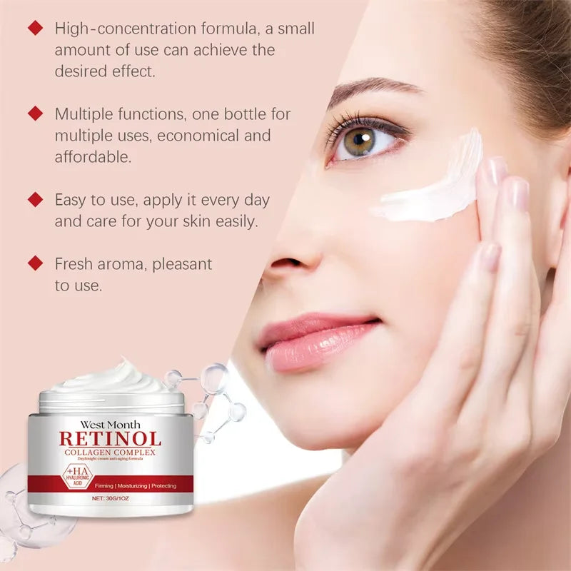 30g Retinol Wrinkle Removal Cream Fade Face Eye Fine Line Instant Anti Aging Whitening Anti-Wrinkle Dark Circles Dismiss Cream Peaceful Pleasures Health and Wellness