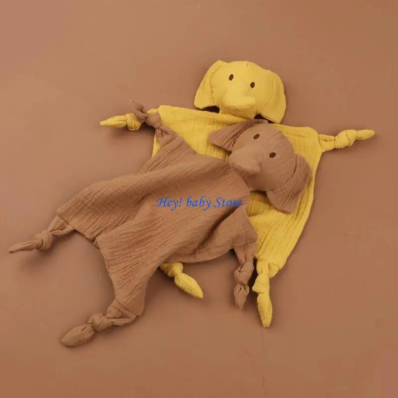 Cartoon Elephant Baby Soothing Towel | Teething Bib & Burp Cloth