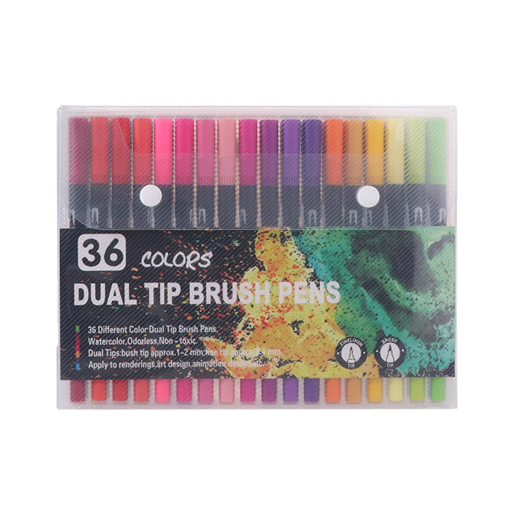 Cartoon Activity Color Painting Book Educational Paper Double-Sided Watercolor Pencil Digital Filling Hand Painted Peaceful Pleasures Health and Wellness 36 Colors