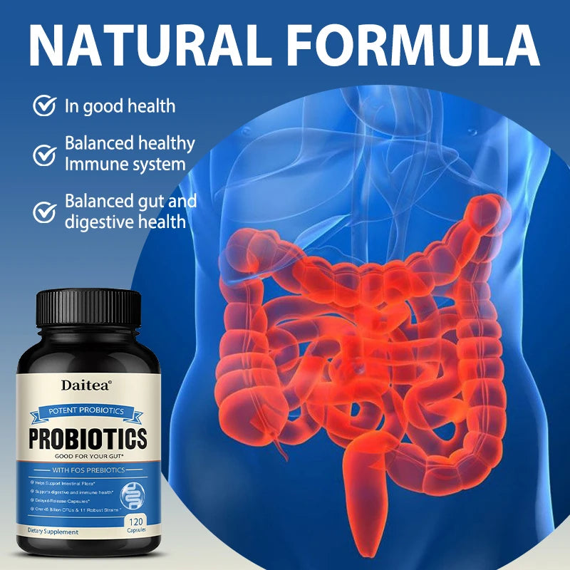 Probiotics and Prebiotics Capsules Support Gut Health and The Immune System, Relieving Occasional Constipation & Bloating Peaceful Pleasures Health and Wellness