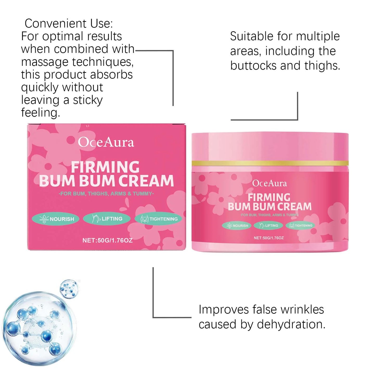 Buttock Enlargement Cream Improve Sagging Lifting Shaping Plumping Tightening Smoothing Moisturizing Sexy Body Hip Enhance Cream Peaceful Pleasures Health and Wellness