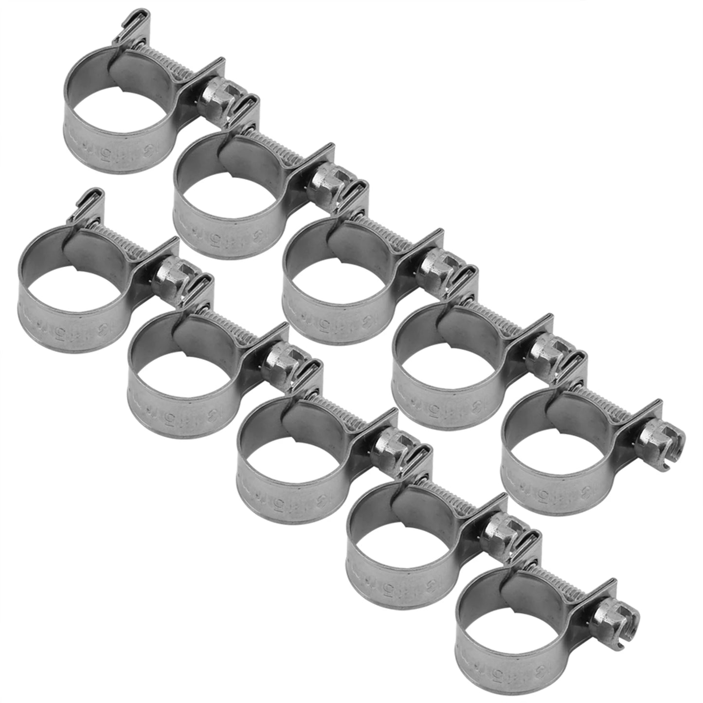 Stainless Steel Mini Fuel Line Pipe Hose Clamp Clip 6mm‑20mm Optional Size Hose Clamp Hose Clips Pipe Clip Hose Fastener Peaceful Pleasures Health and Wellness GS00501-05