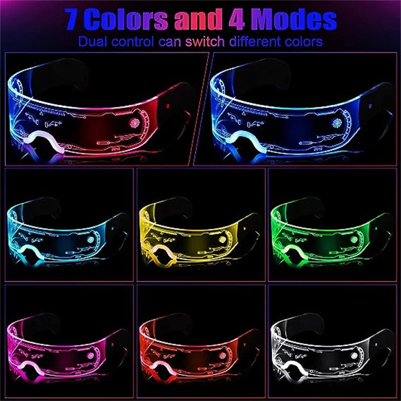 LED Light-Up Party Glasses | 7-Color Flashing Goggles