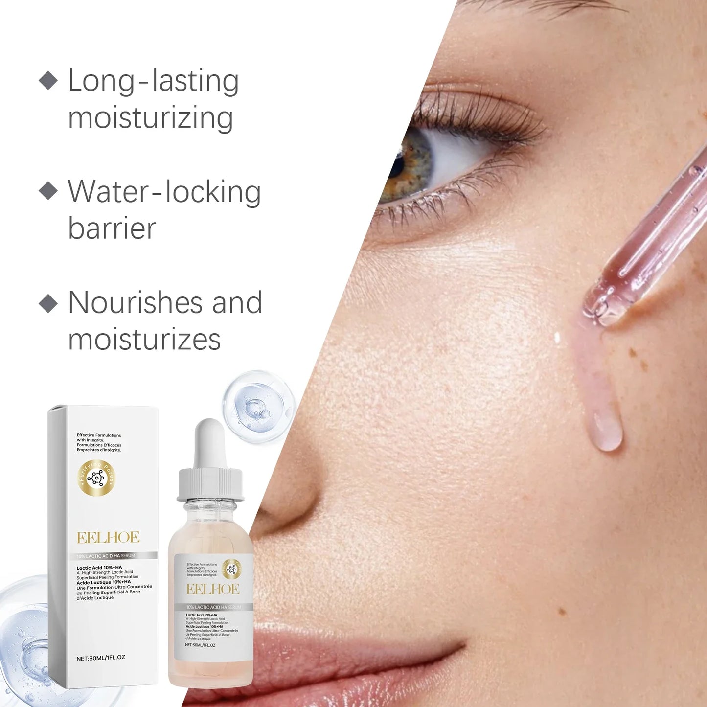 EELHOE Hyaluronic Acid & Lactic Acid Face Serum 30ml