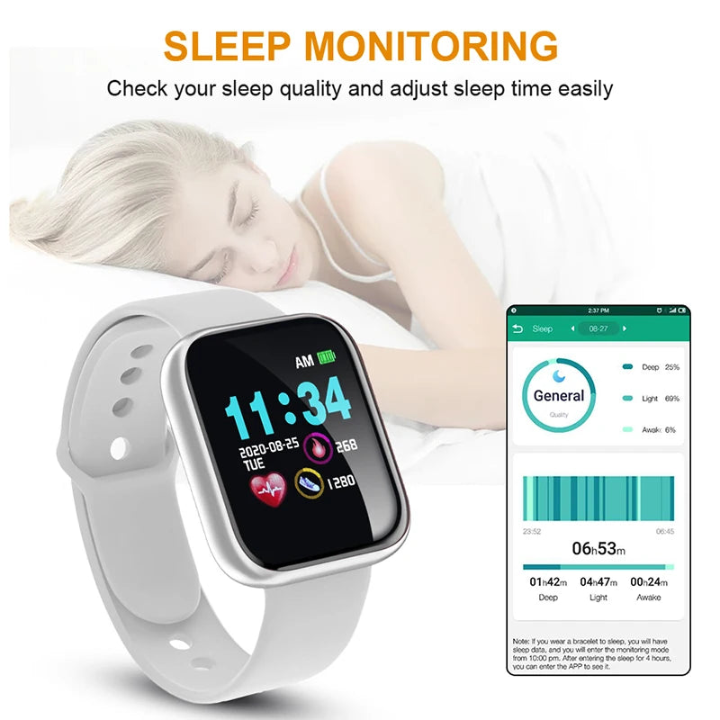 COTAUL D20 Smart Watch – Fitness Tracker for Android & iOS