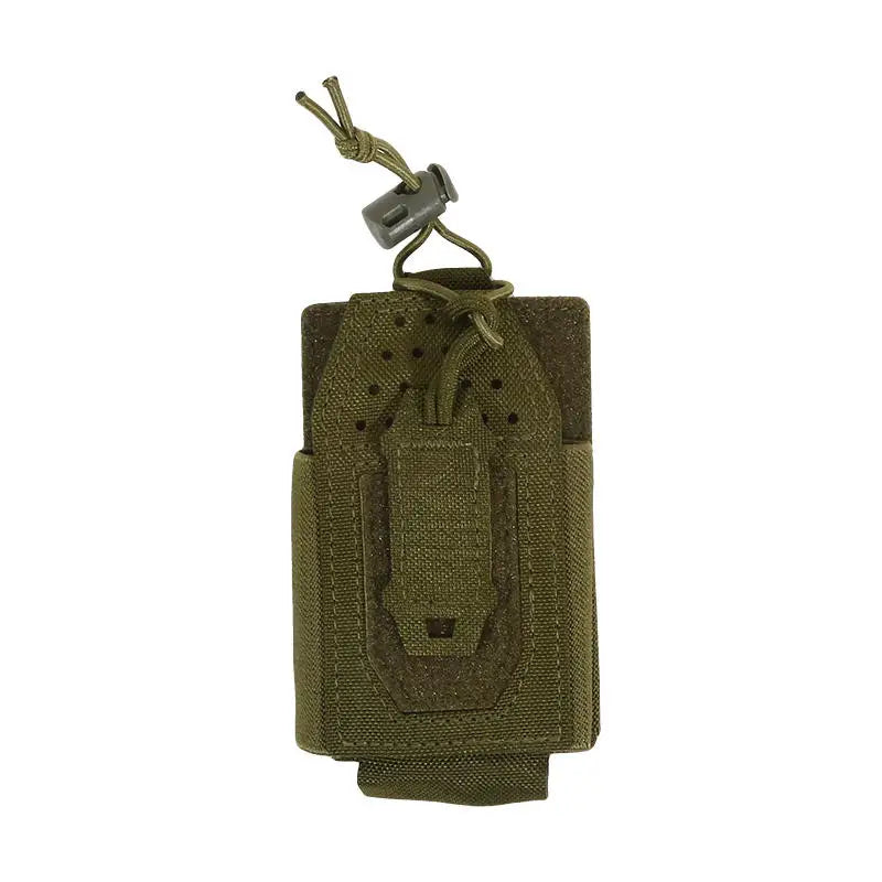 Universal Tactical Two-Way Radio Pouch Molle System Walkie Talkie Carrying Case Holder Durable Nylon Equipment Bag Peaceful Pleasures Health and Wellness olive drab