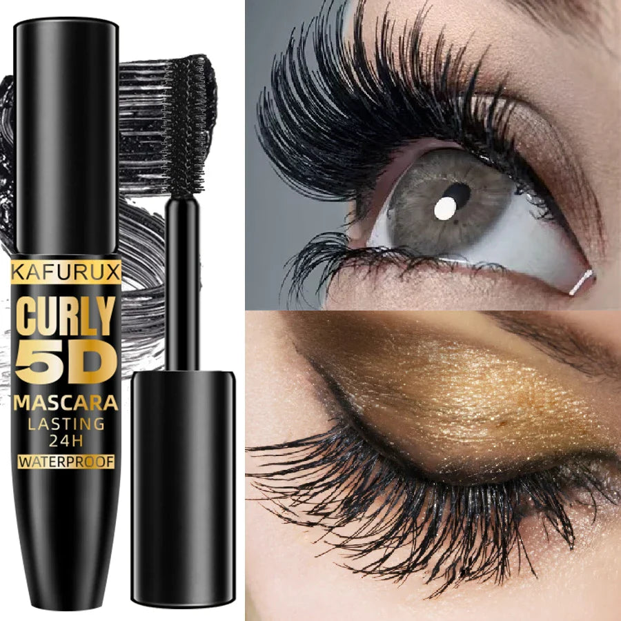 KAFURUX 5D Waterproof Silk Fiber Mascara – Lengthening & Volume