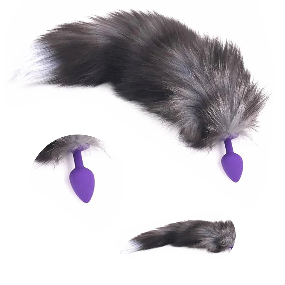 Sex Toy Anal Plug Anal Toys Long Fox Tail Erotic Anus Toy Ass Stuff With Silicone Inserted Behind The Anus Sexy Toys For Woman Peaceful Pleasures Health and Wellness