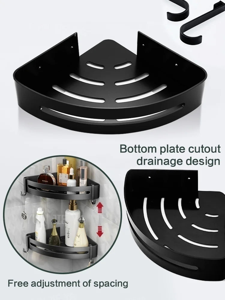 No-Drill Wall Mounted Bathroom Hardware Set | Towel Rack & Hook