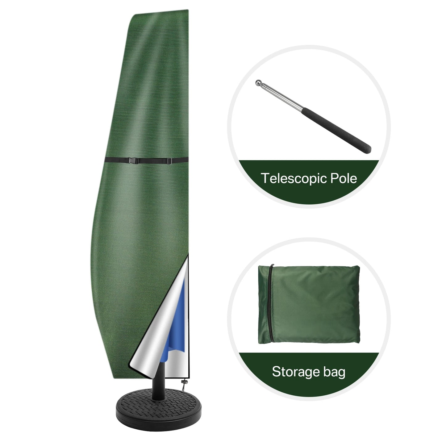 210D Oxford Patio Umbrella Cover – Waterproof & UV-Resistant