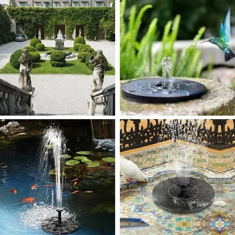 Circular Solar Fountain Pump Outdoor Swimming Pool Mini Floating