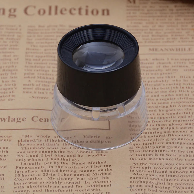 Pocket Magnifier Abs Plastic Acrylic Lens Mini Portable Cylinder 10X Reading Magnifying Glass Optical Instrument Loupe Peaceful Pleasures Health and Wellness