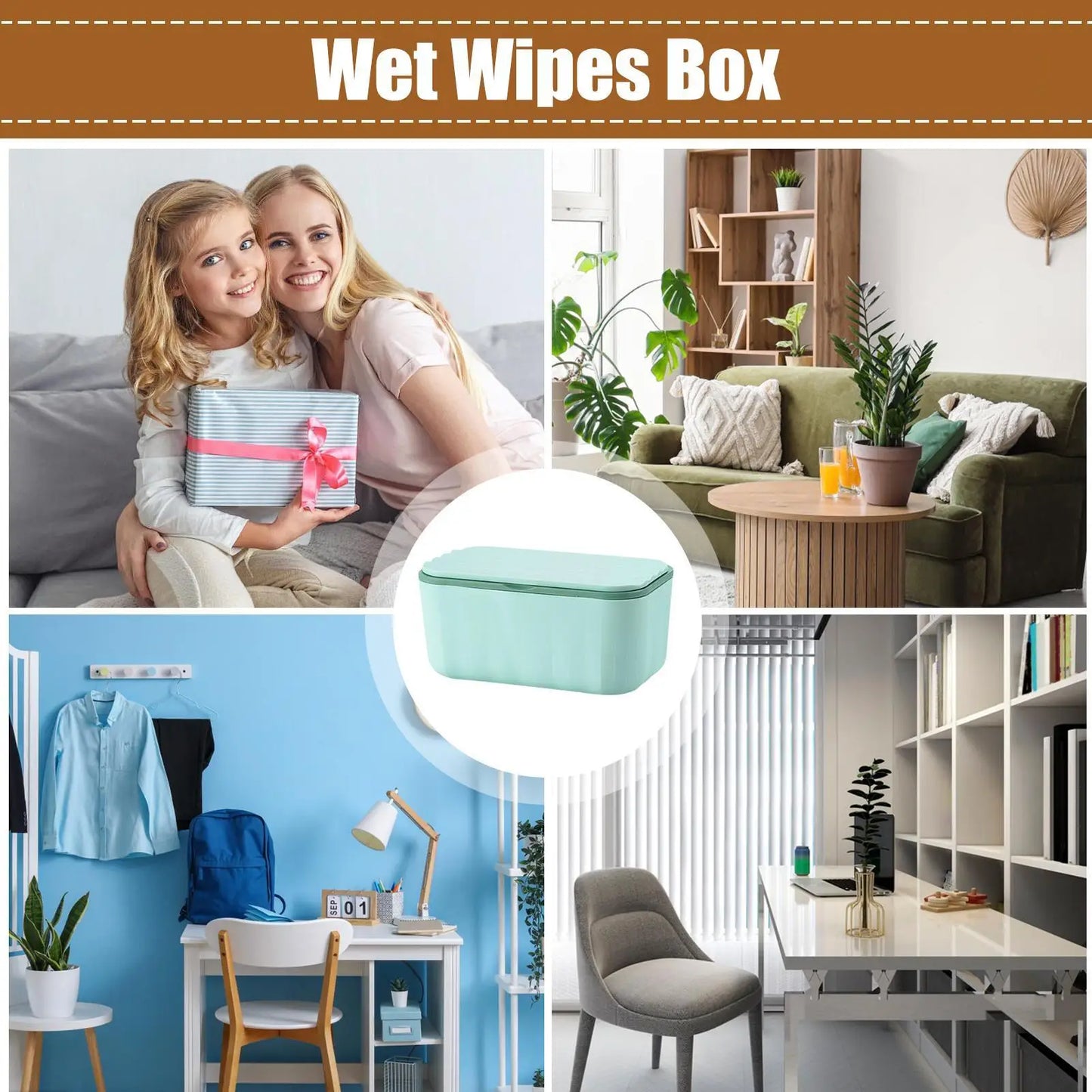 Refillable Wipe Dispenser & Tissue Case – Bathroom, Car & Travel