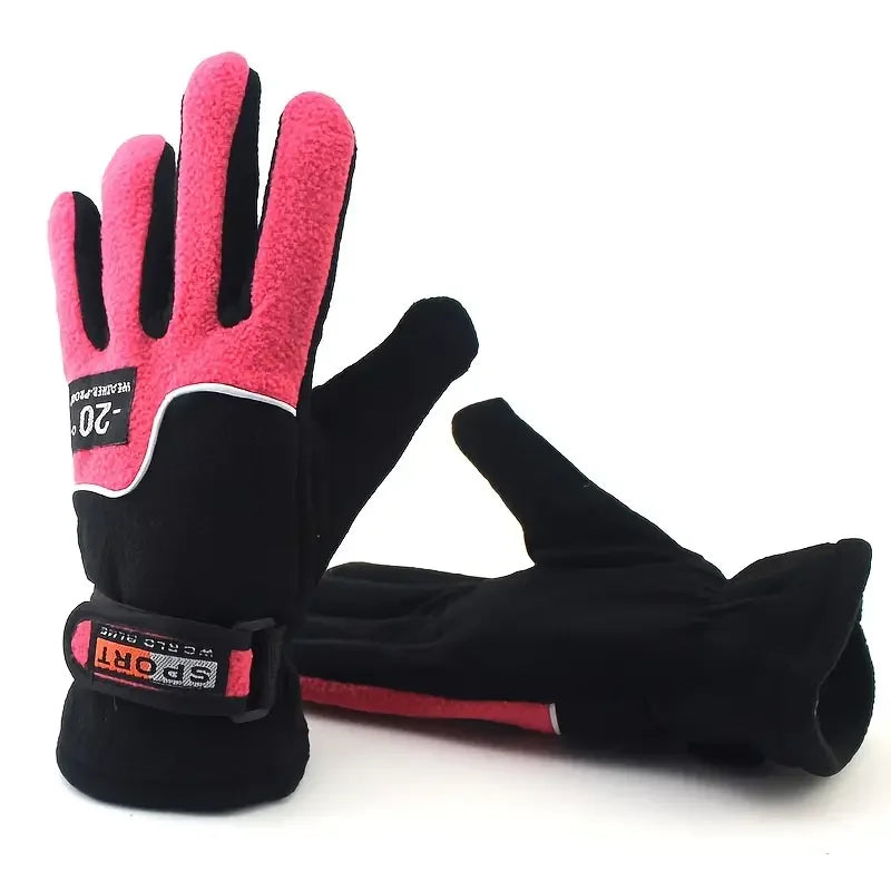 RooRuns Fleece Winter Gloves – Windproof Full Finger Unisex