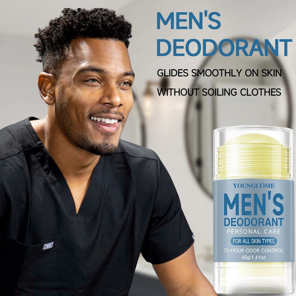 YOUNGCOME Men Deodorant StickRemove Armpit Odor Underarm Refresh Sticks Refresh Anti Sweating Keep Drying Lasting Fragrance Peaceful Pleasures Health and Wellness