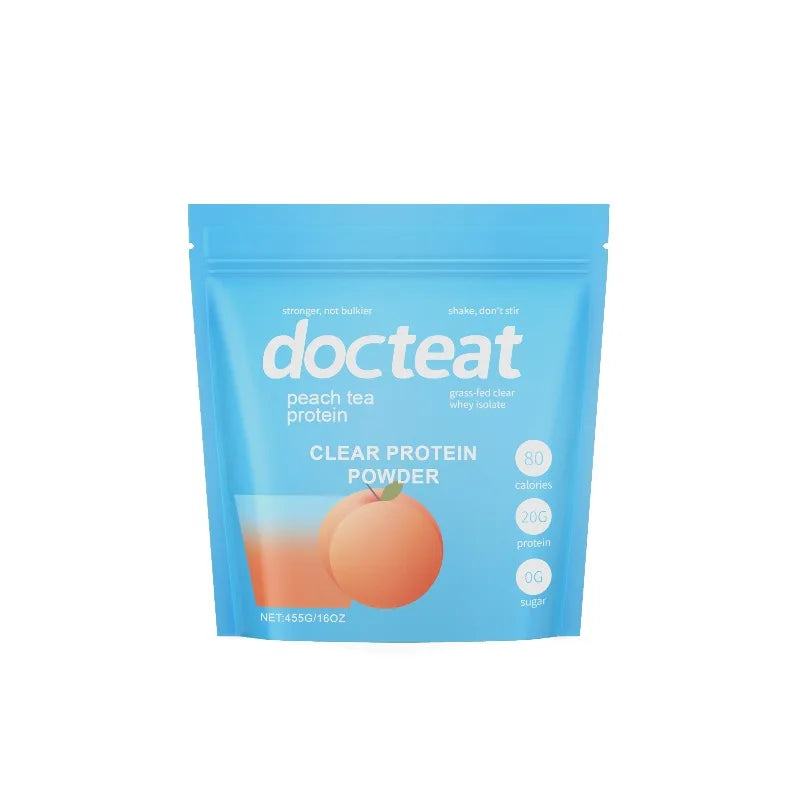Docteat Peach Tea Clear Whey Isolate Protein Powder 455g