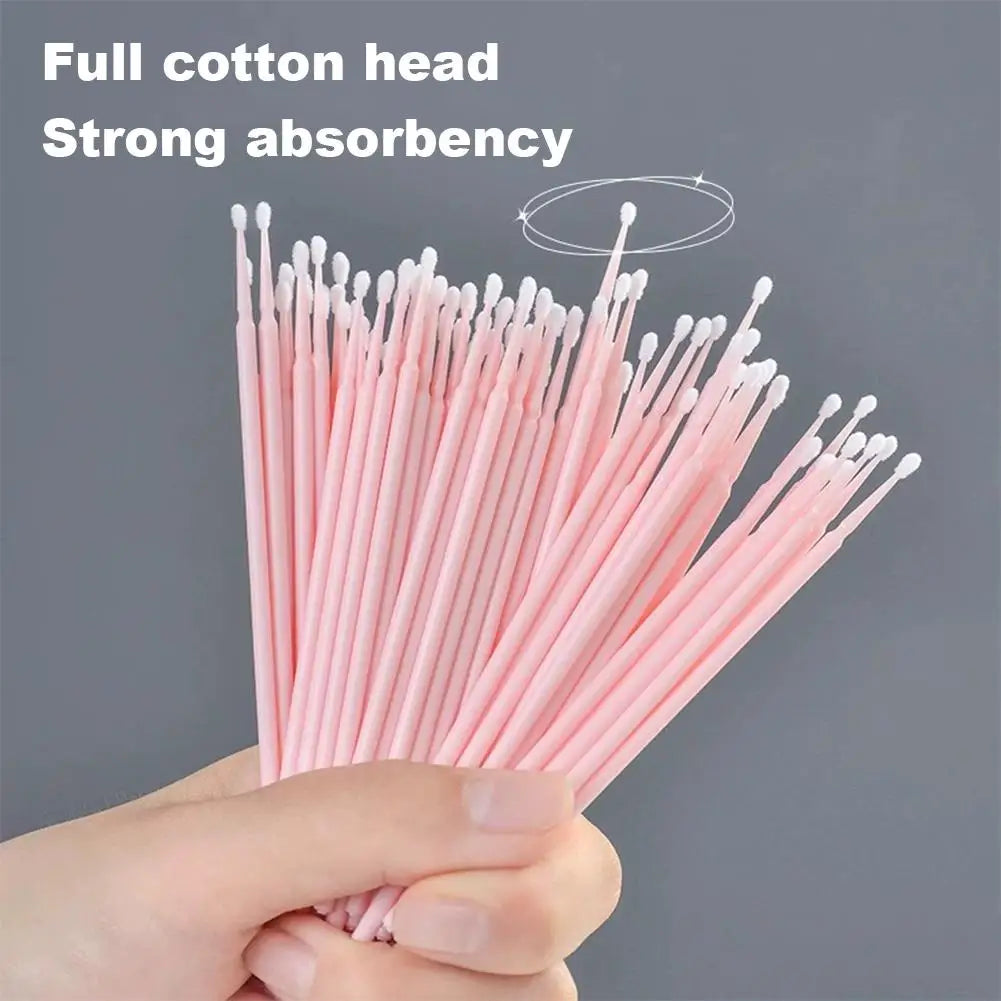 50pcs Disposable Micro Brushes for Eyelash Extensions & Makeup