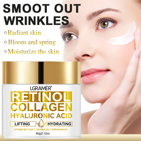 LGRAMER Retinol Face Cream – Collagen & Hyaluronic Acid Retinol Face Cream Oasis Select